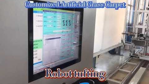 Robot tufted customized artificial grass carpet