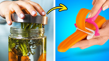 Thủ thuật thông minh để gọt và cắt trái cây và rau quả