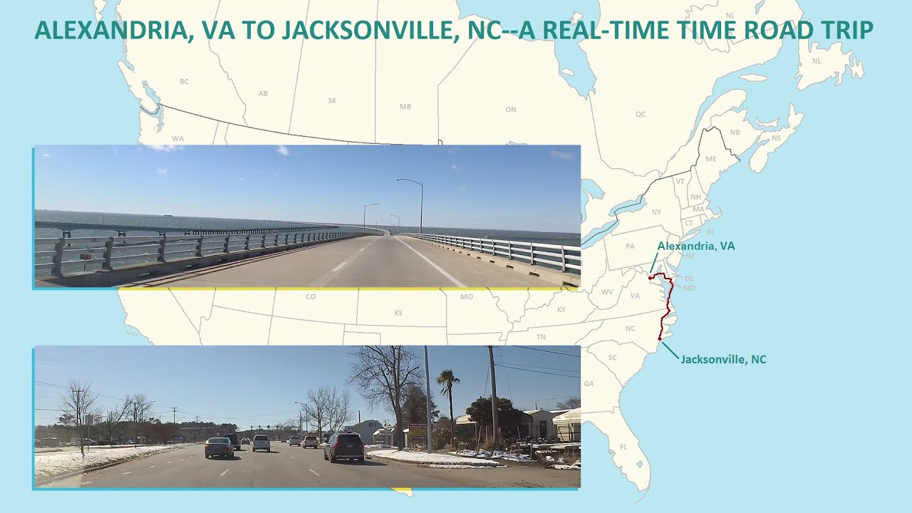 Alexandria, VA to Jacksonville, NC: A Complete Real-Time Road Trip