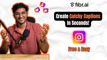 Create Catchy Instagram Captions in Seconds with Fibr’s Free AI Tool!