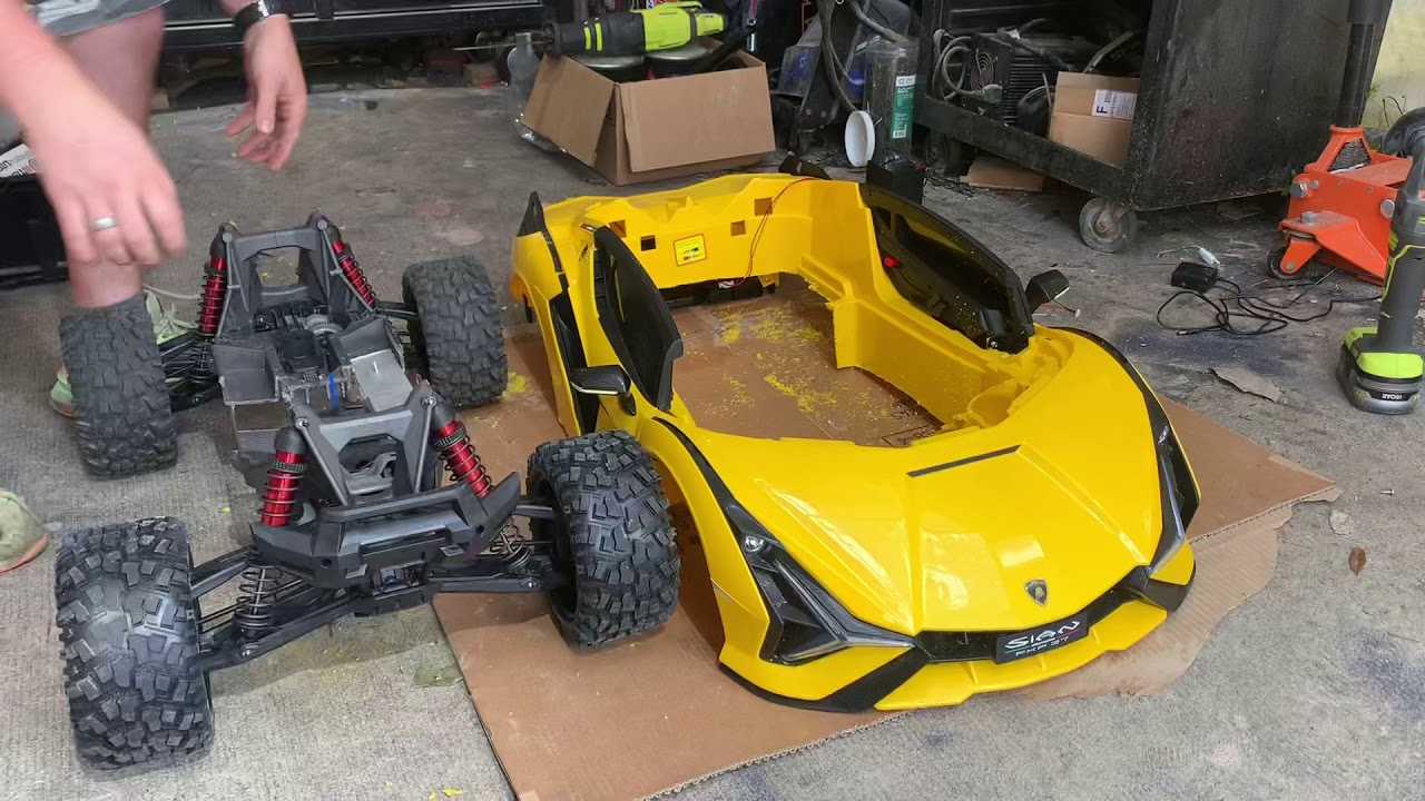 Traxxas x maxx! Power wheels conversion part 2 YouTube