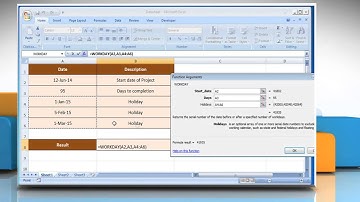 How to use WORKDAY function in  Microsoft Excel :Tutorial