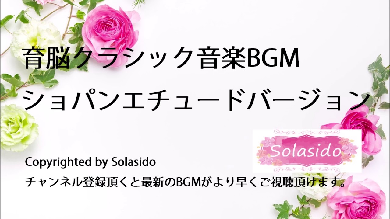育脳 胎教赤ちゃんと聞きたいクラシック音楽bgm ショパンエチュードバージョン Youtube