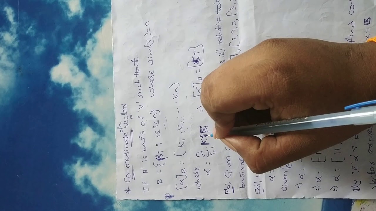 Coordinate of vector space - YouTube