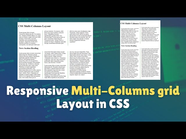 3 Column Responsive Layout - Html Css | Css For Three Column Layout |  Design 3 Column Layout - Youtube