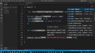 Rust - Connecting to Active Directory and fetching the user info with ldap3