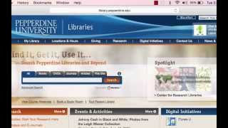 Pepperdine University Library Resources:  Library Catalog and Research Databases Overview