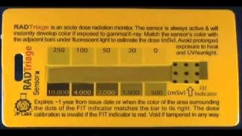 RADTriage Personal Radiation Detector irradiation test