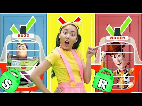 Ellie Learns Alphabet Letters with Toy Story 4 Jail in ABC Compilation