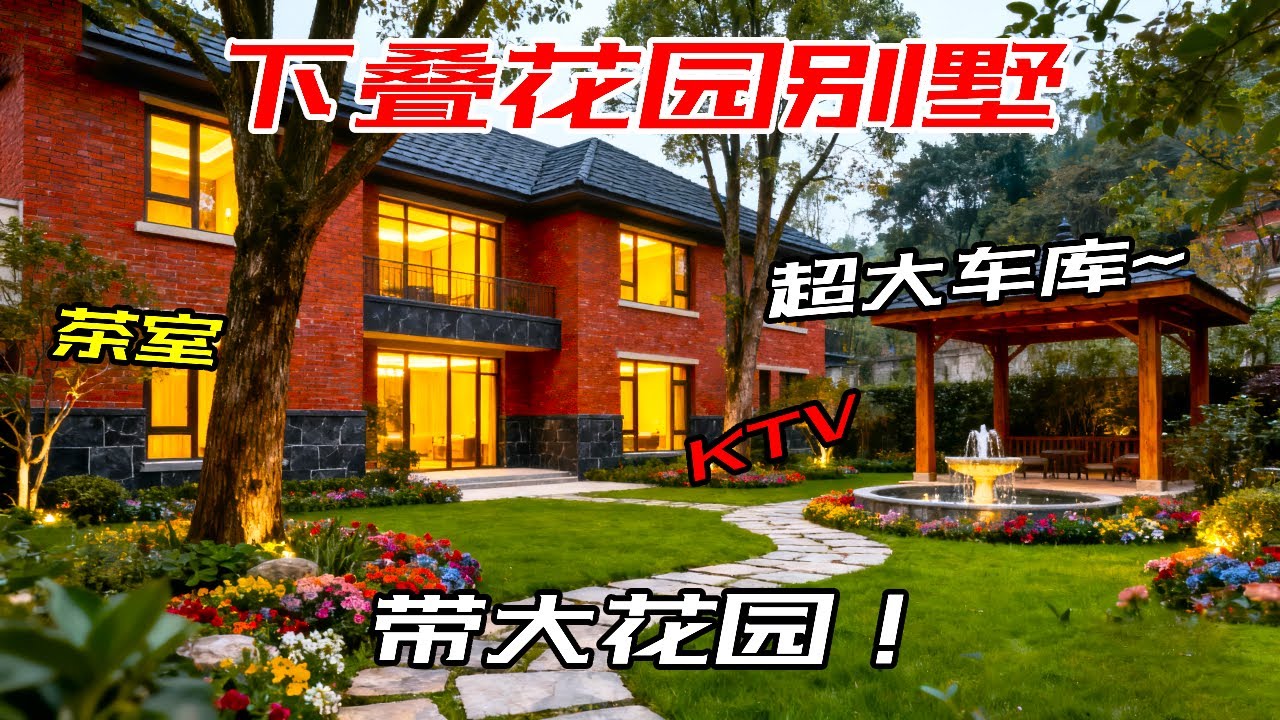 388 万拿下重庆渝北 197 平花园叠拼！装修好到不用改，这别墅 —— 谁看了不心动？【叫豆老师怎么样】#重庆房产#重庆别墅 #装修设计#叠拼别墅