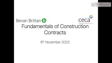CECA & Bevan Brittan Webinar - Fundamentals of Construction Contracts