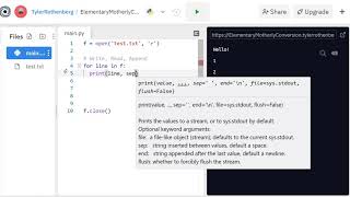 CHS Python Lecture 7 - File I/O (Input/Output)