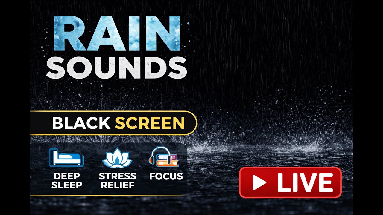 🔴 LIVE Rain Sounds for Deep Sleep 🌧️ Relaxing Night Rain | Insomnia ...
