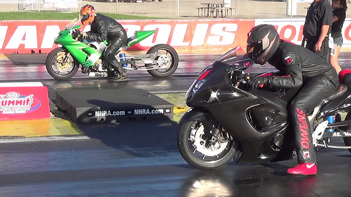 Dennis the Menace zx10 vs Baby Cakes Hayabusa $1000 grudge race 2014