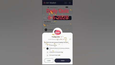 Daily Quiz . What is the main purpose of staking in Arichain? #daily #crypto #new #quiz#bitcoin #pi