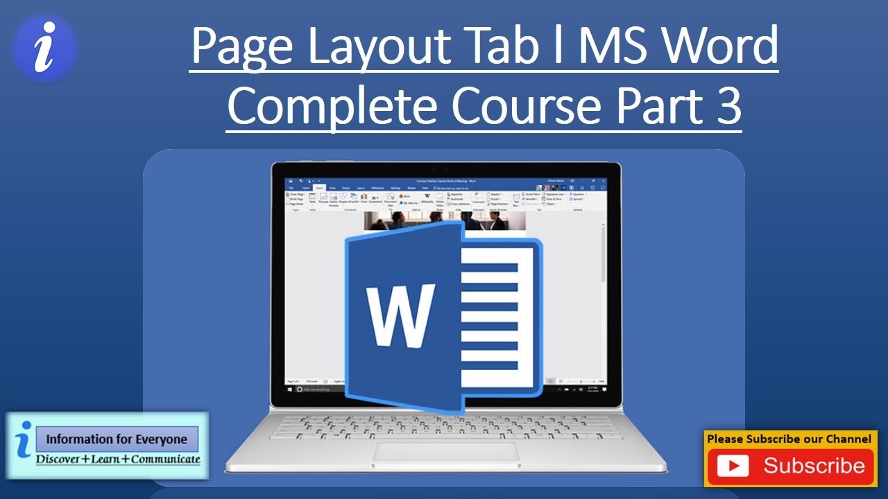 Page Layout Tab l MS Word Complete Course Part 4 - YouTube