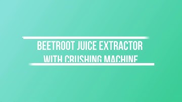 Beetroot Juice Extractor with Crushing Machine by Geeli Fabricators, Ahmedabad