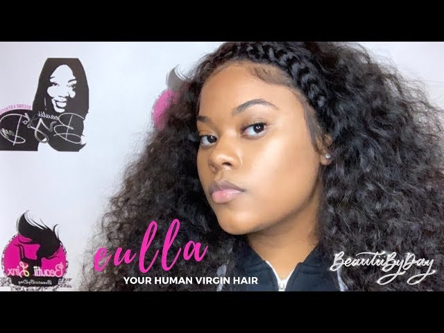 Brazilian Deep Wave Frontal Wig With Halo Braid And Baby Hair Youtube