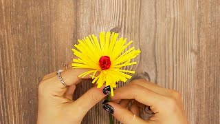 How to Make Daisy Flower! Paper Flowers || Everyday Crafts #shorts
