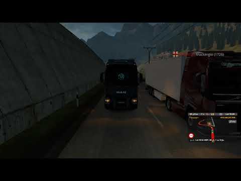 ETS2 multiplayer ზოგჯერ მეც ვმაიმუნობ :D