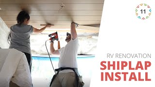 Installing Light-Weight Shiplap In Our RV
