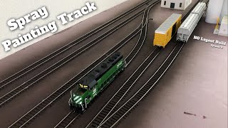 Large HO Train Layout Build  Ep 9  Painting All Track & DCC Overview