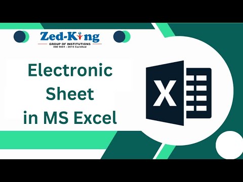 MS Excel — Electronic Sheet