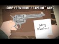 Why did Soldiers use guns from home or captured weapons?