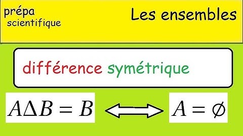 Prépa -MPSI 2I- PCSI -Les ensembles -A Δ B - différence symétrique de A et B exercice