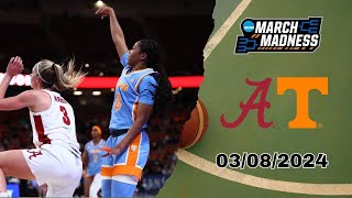 Full Game : Tennessee vs Alabama - March 8, 2024 | SEC Tournament
