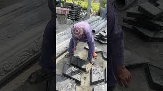 Strong Handmade Cement Tile  #Construction #CementTile #TileMaking #MasonWork #ConcreteWork #shorts