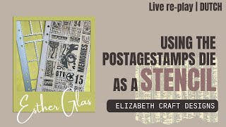 Using the postage stamp dies as stencils for making backgrounds - Dutch live