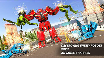 Red Robot Car Games: Transform Car Robot Games android gameplay