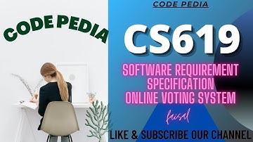 How to make SRS | Software requirement and specification | CS619 | Online Voting System.