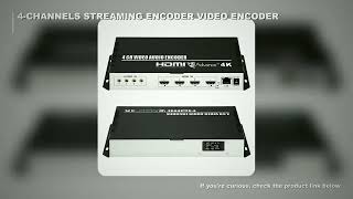 4-Channels 4K HDMI to IP Streaming Encoder H.265 H.264 IPTV HDMI Video Encoder with UDP HLS RTMP RTS