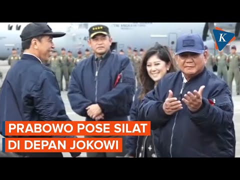 Momen Prabowo Berpose Silat di Depan Jokowi Saat Ditanya Kesehatannya