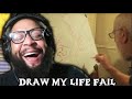 Angry Grandpa - Draw My Life FAIL | Reaction!!!