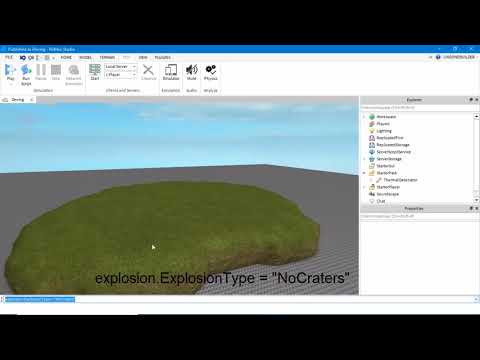 How To Prevent An Explosion From Destroying Terrain Youtube - how do you code explosions in roblox studio