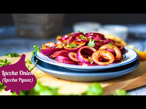 Lachha Onion Recipe - Lachha Pyaaz - Indian Onion Lachha Salad - Easy Dhaba Style Lachha Pyaz