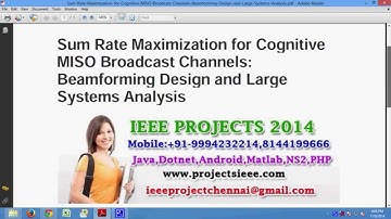 Sum Rate Maximization for Cognitive MISO Broadcast Channels Beamforming Design and Large Systems Ana
