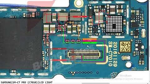 Samsung C7 Pro SM C7010 LCD Light LCD Black No Grapice Problem Ways Hardware Solution #borneoschemat