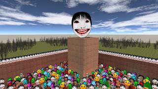 POV BIG Yoshie | Colorfull Nico's Nextbot Family Fire IN The Hole #nextbots #garrysmod