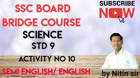 Bridge course || Semi English & English || Std 9 || Science activity no 10 || @pioneertutorials1717