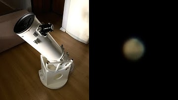 View of Red Planet Mars through my 8" Dobsonian Telescope!