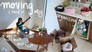 MOVING VLOG 6: the first deliveries are here!! + organizing my messy bathroom