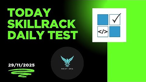 Today 29/11/2025 skillrack Daily test solution 