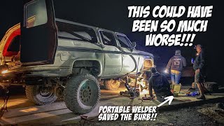 Major carnage in Death Valley!!!  Repairing the Suburban in the middle of nowhere!!!