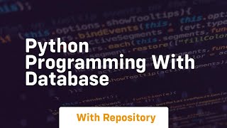 python programming with database