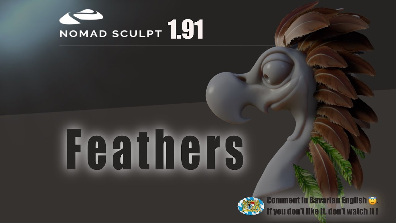 Nomad Sculpt -Feathers - Leaves - Workflow  (V1.91 -4.10.2024) Tutorial