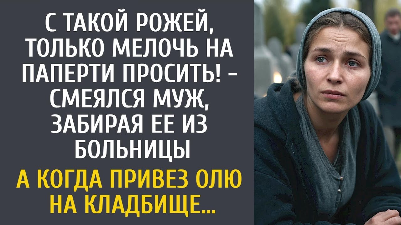 С такой рожей, только мелочь просить! - смеялся муж, забирая ее из больницы… А привезя на кладбище…